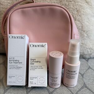 Onomie Skincare Set with Pink Bag
